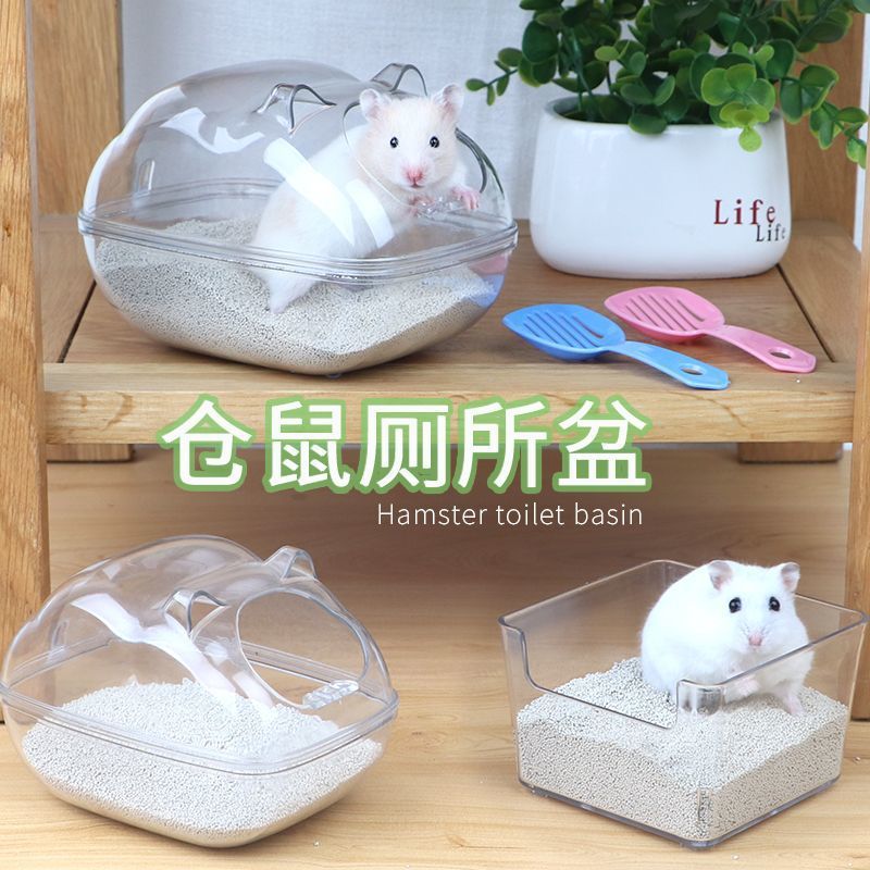 仓鼠厕所盆垫料用品透明浴室金丝熊尿沙盆仓鼠专用细沙仓鼠沙套餐
