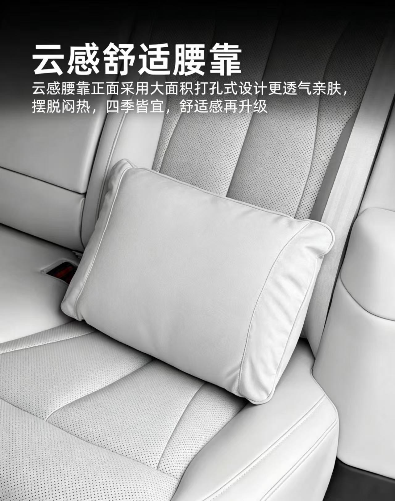 Suitable for Xpeng M03P7P7+G6G7G9X9 Cars, Special Lumbar Support and Neck Pillow, Same Model as on the Official Website, Full Range Headrest
