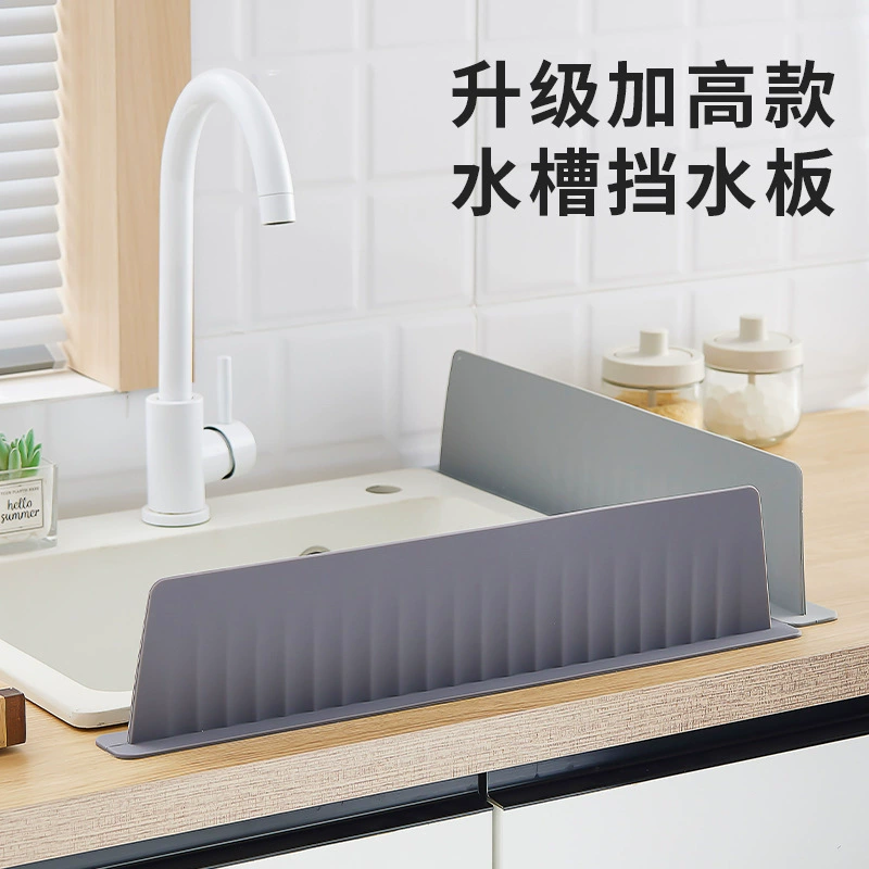 Корейская защита от брызг для раковины, кухонная раковина, защита от брызг, раковина для мытья посуды, водный барьер, столешница, платиновая силиконовая присоска, защита от брызг
