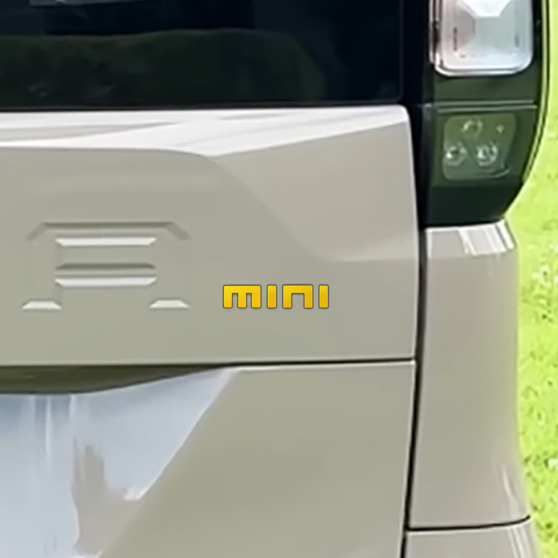 Suitable for 26 Models of Mitsubishi Delica Mini, the Mini Logo on the Rear of the Car Is an Exclusive Exterior Feature for the Vehicle Suitable for 26 Models of Mitsubishi Delica Mini, the Mini Logo on the Rear of the Car Is an Exclusive Exterior Feature for the Vehicle