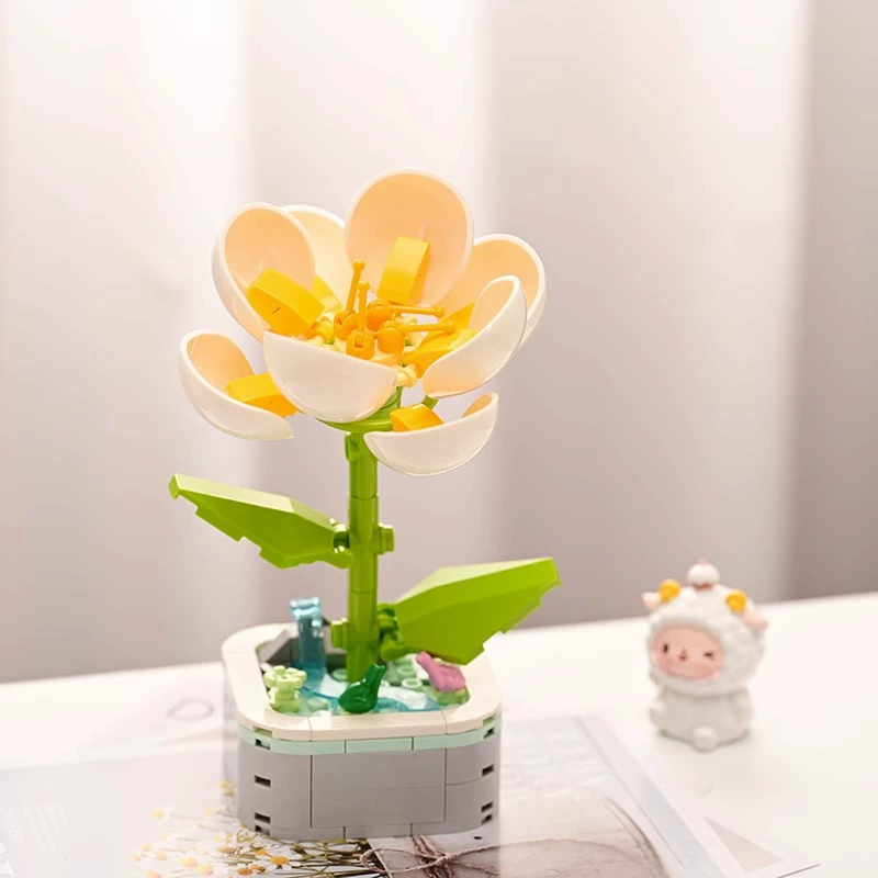 Lego, конструктор, умная игрушка, цветочный рисунок, подсолнечник, подарок на день рождения