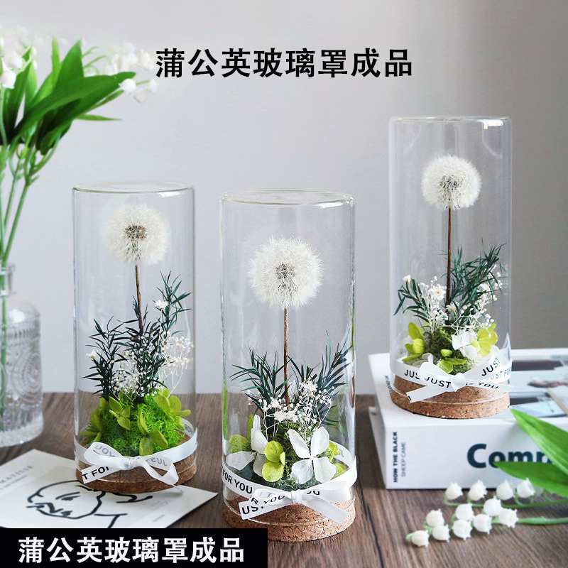 永生花蒲公英漂流瓶摆件公司伴手礼干花真花老师闺蜜生日毕业礼物|undefined