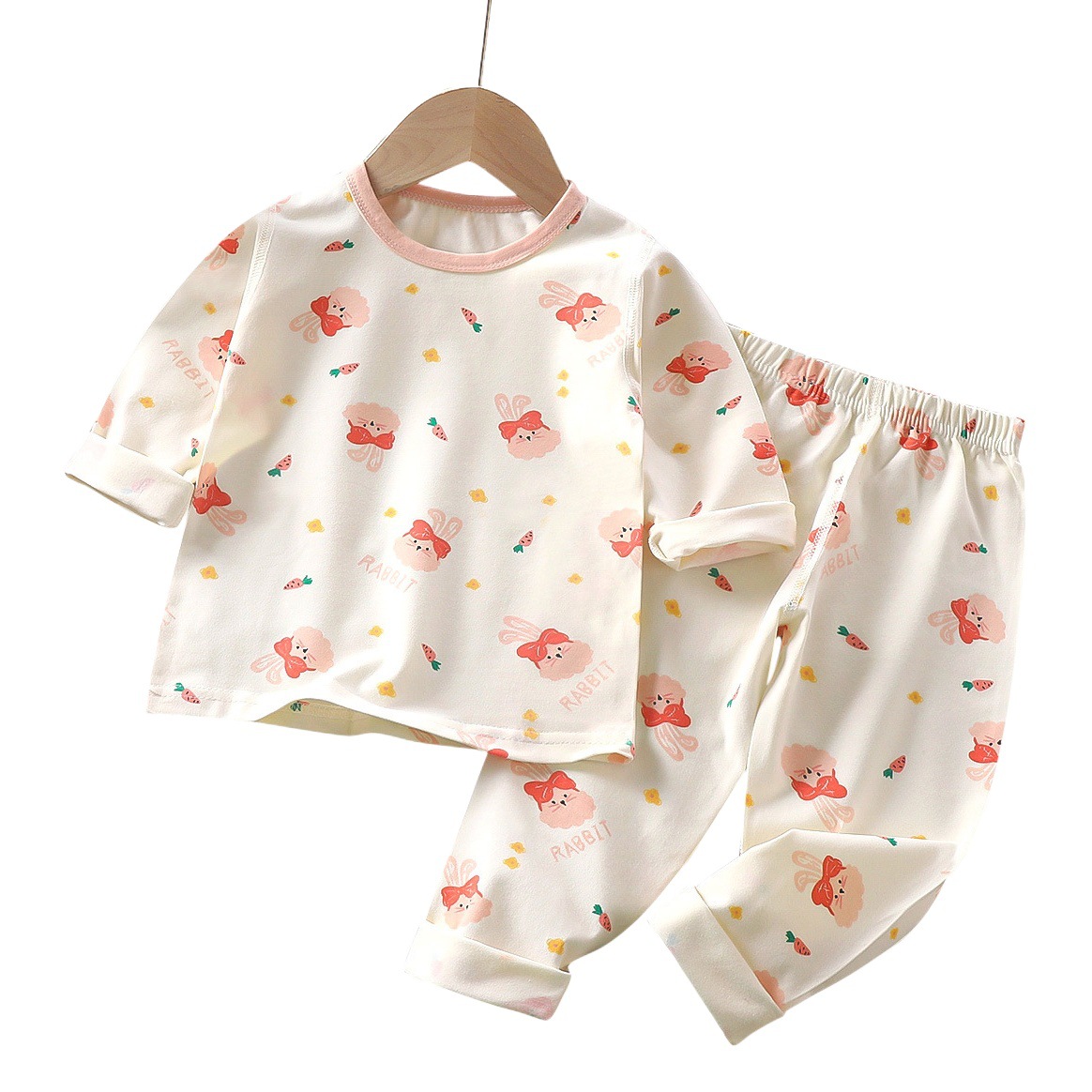 Pajamas infantiles primavera lica algodón ropa interior bebé ropa doméstica para niños niñas chaqueta de otoño pantalones de otoño ropa infantil al por mayor