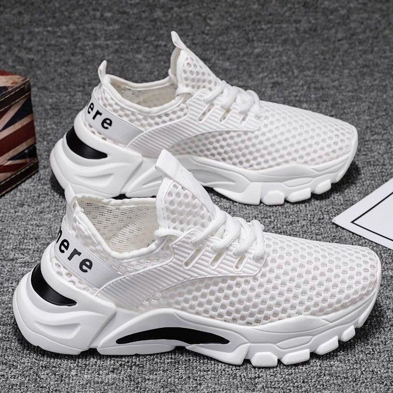 Summer Men's Shoes, Breathable Shoes, Single Shoes, Mesh Shoes, Men's Mesh Sports Shoes, Hollow Casual Lightweight Thin Shoes for Running