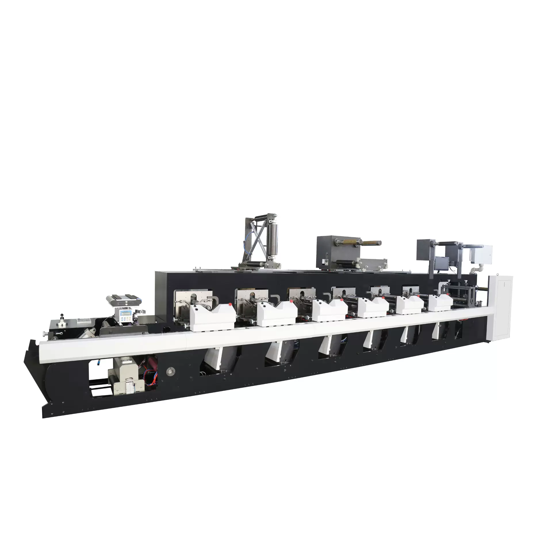 JC锦灿6色320型全伺服花瓣式柔版标签印刷机