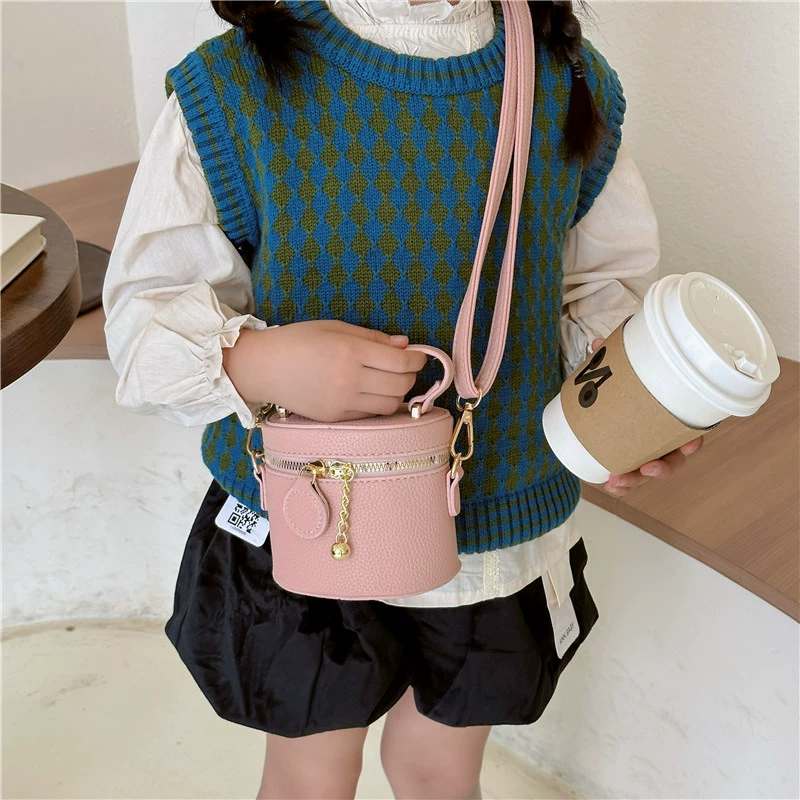 Fashionable one-shoulder bag, accessory, small children's bag, Korean style, simple and elegant design