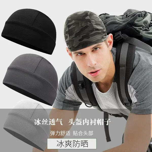 Outdoor Sports Cycling Ice Silk Hat for Summer Cooling, Windproof and Sun Protection, Helmet Liner, Head Wrap, Helmet Cooling Gadget