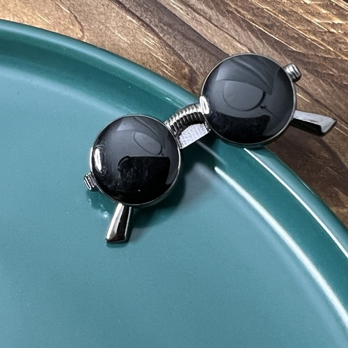 Korean-style metal frame pocket clip, minimalist style tie clip, fashionable personalized trendy accessory, shiny silver color