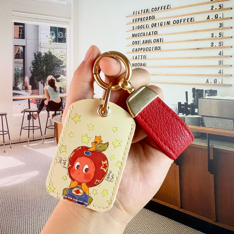 Cute Star-Themed Access Card Holder with Lanyard for Electric Vehicles, Elevators, and Public Transportation Cards, Key Cover, Protective Case