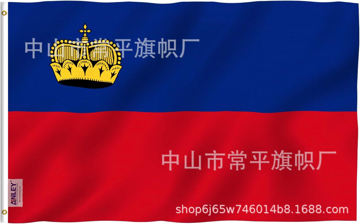 DANF bandera de la UE exportación de bandera transfronteriza 100D poliéster doble bandera 300D cabeza de lona de nylon 3 * 5ft