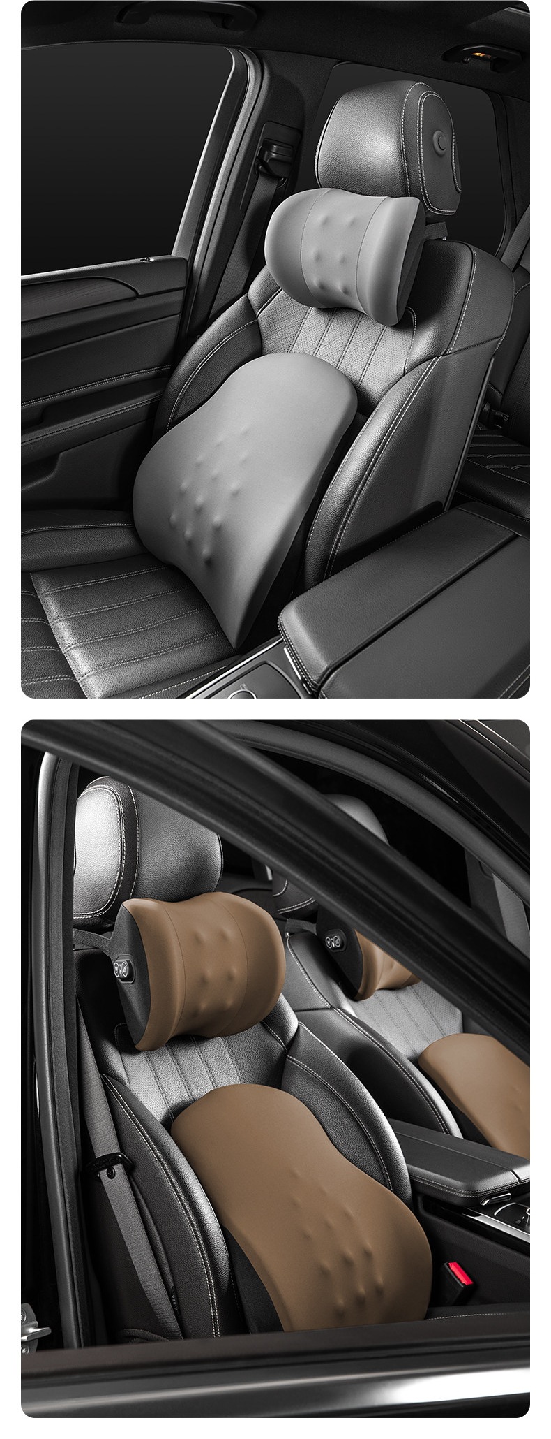 Car electric massage lumbar support cushion for drivers, car lumbar support for driving seat backrest