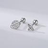 Fashionable brand screw, universal earrings, simple and elegant design, flowered