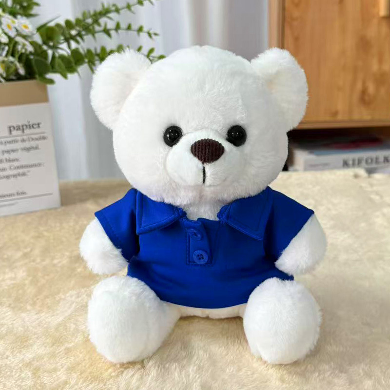 Suéter transfronterizo Teddy Bear muñecas muñecas juguetes de peluche actividad de publicidad LOGO impresión regalos de graduación escolar