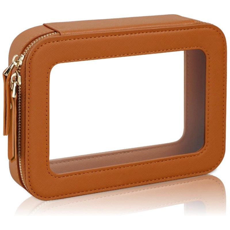 Productos en stock para ventas transfronterizas: nueva bolsa de cosméticos transparente multiusos, bolsa de aseo impermeable para viajes, estuche para productos de cuidado de la piel.