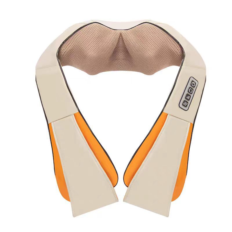 Dispositivo de masaje eléctrico transfronterizo para amasar y masajear la columna cervical, de doble uso para coche y hogar, chal de masaje para cuello y hombros. image 3