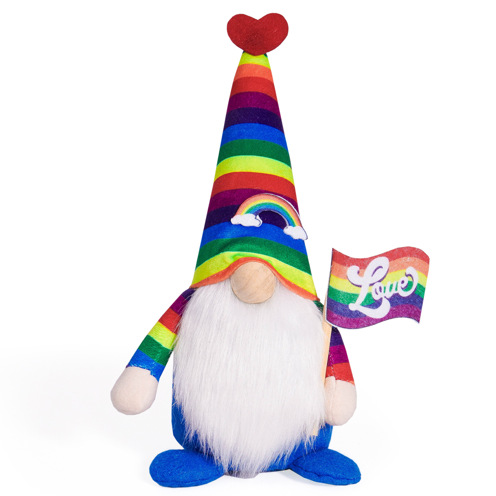 Nuevo festival de arco iris transfronterizo muñeca enana decoración Rudolph decoración muñeca sin cara colorida decoración festiva