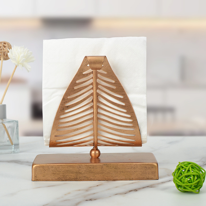 Artesanía creativa titular de tejido restaurante escritorio vertical de almacenamiento de hierro rack Cafe vintage servilleta titular