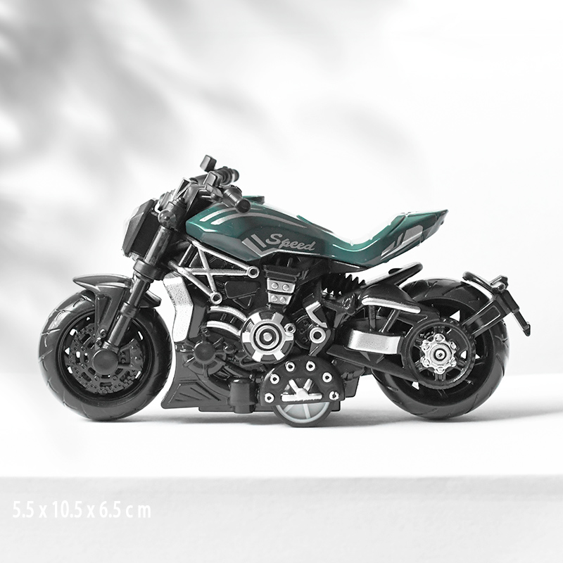 Motocicleta Juguete Niño Simulación Aleación Modelo Locomotora Carreras Niños Tback Coche de juguete Coche Regalo