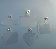 Factory mobile phone lanyard clip transparent PVC patch mobile phone case gasket lanyard patch mobile phone rope wholesale