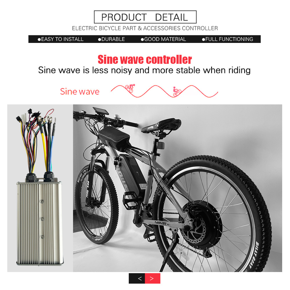 Bicicleta scooter de litio refit accesorios 48V-72V 60a modo dual 18 tubo controlador de onda positiva