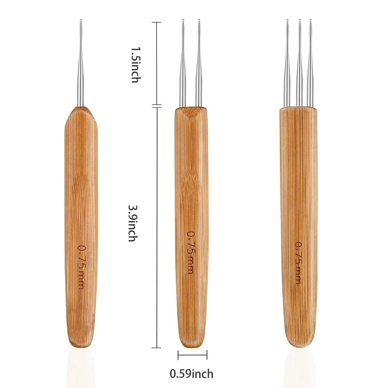 DreamLock hook needle tool, weaving braid needle woven hook needle woven, for weaving process (0.75