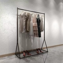 特价网红铁艺衣架杆服装店展示架落地式中岛侧挂架男女货架不掉漆