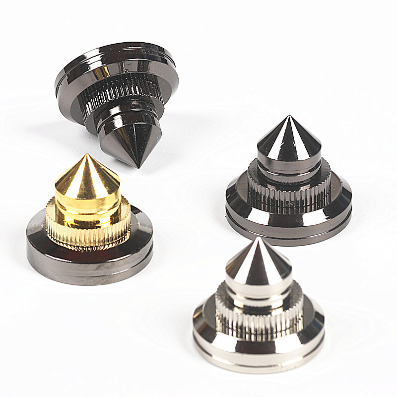 Altavoz de metal a prueba de golpes Pie de uñas almohadilla de pie de cabeza redonda de uñas de audio altura aumento de uñas todo tipo de rack subwoofer muebles trípode