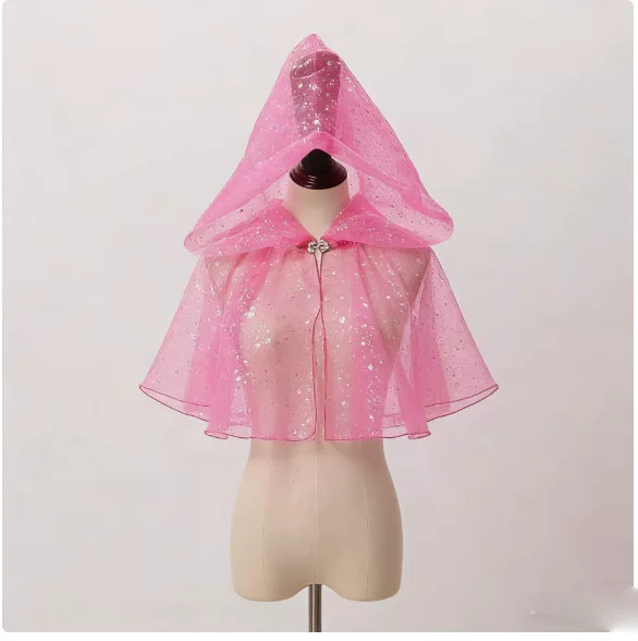 Mi Zi Xing Halloween costume, short cape with gold stamping, small cape with holes, available in various colors, cosplay performance outfit