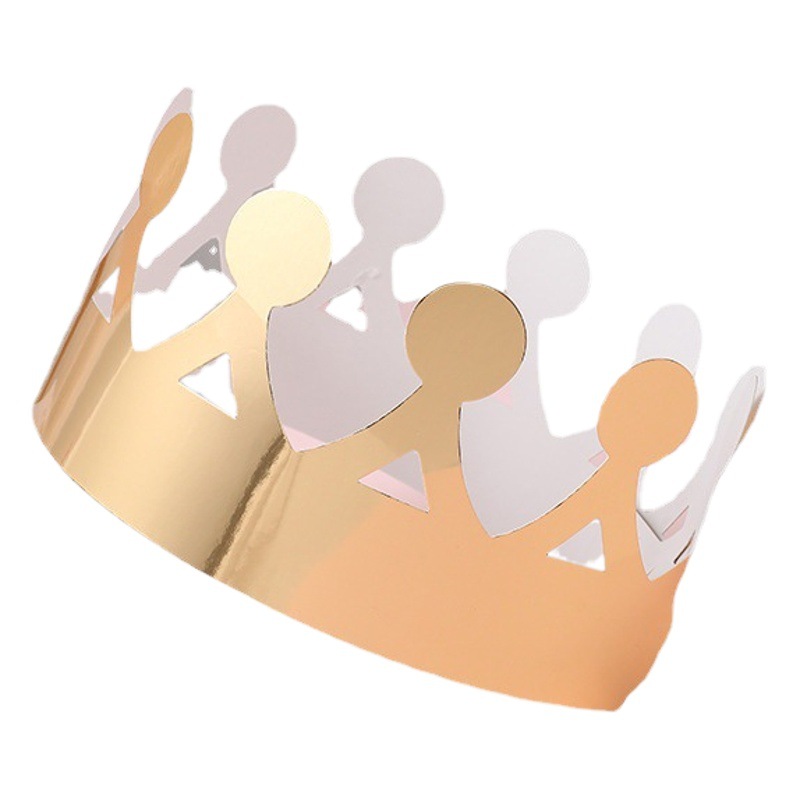 Comercio exterior transfronterizo 20 tarjeta de oro cumpleaños papel corona adultos niños cumpleaños sombrero fiesta decoraciones al por mayor