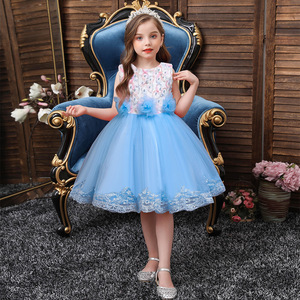 Children dress princess dress big children Flower Dress Girls piano performance dress