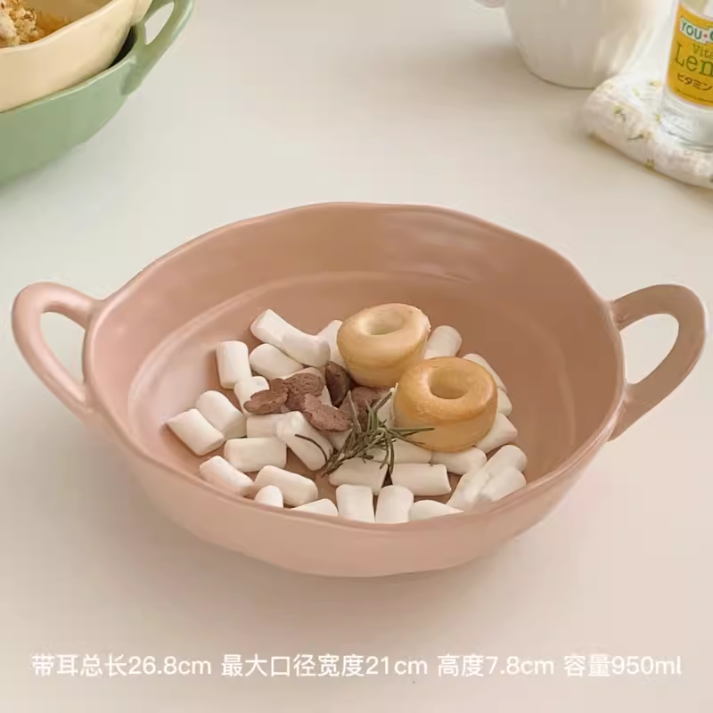 ★☆ 8inch 쌍귀그릇 - 무광연근분말 [대형] ★☆