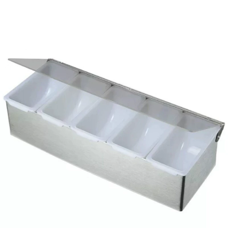 Hotel seasoning box stainless steel seasoning box set Kitchen supplies restaurant flavor cup restaurant western -style storage box