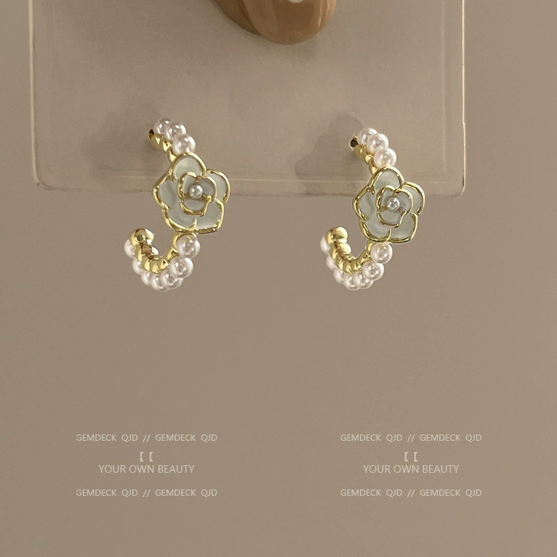Серебряная игла, горный чай, серьги из жемчуга, серебро 925 образец, коллекция 2022