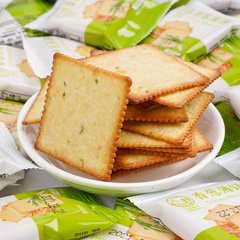 Salted and Scallion Aroma Chicken Juice Chicken Flavor, Rich Milk Taste, Thin Cookies, Whole Box Independent Small Packaging, Wholesale Price, Cheap