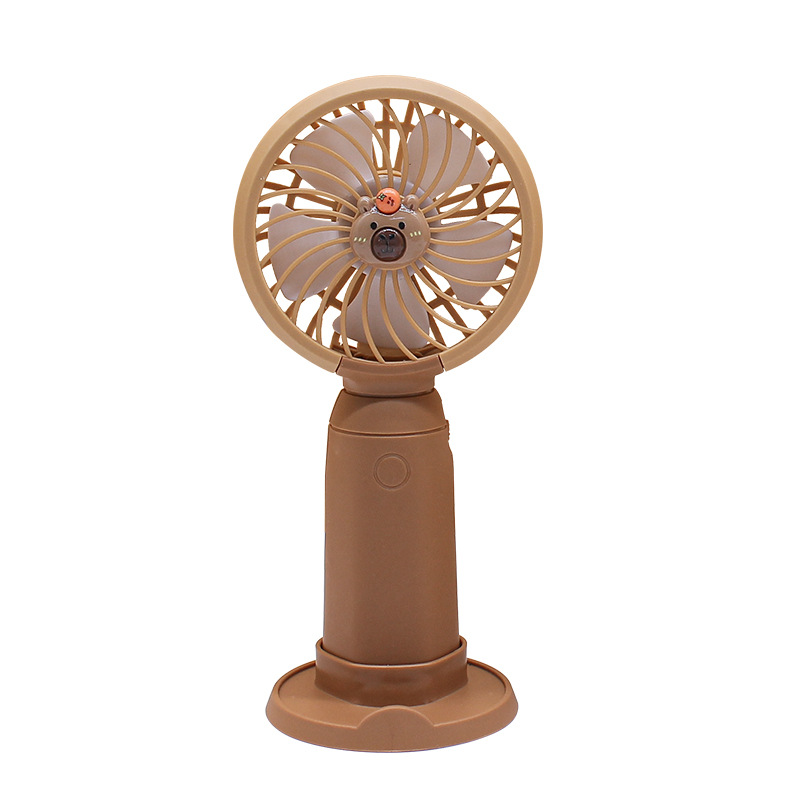 Student Back-To-School Promotional Prize Gift Cute Bear Portable K520-7 Capybara Battery-Powered Fan
