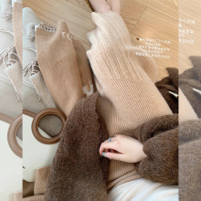 做条美人鱼～羊毛针织鱼尾裙不规则坑条高腰包臀裙