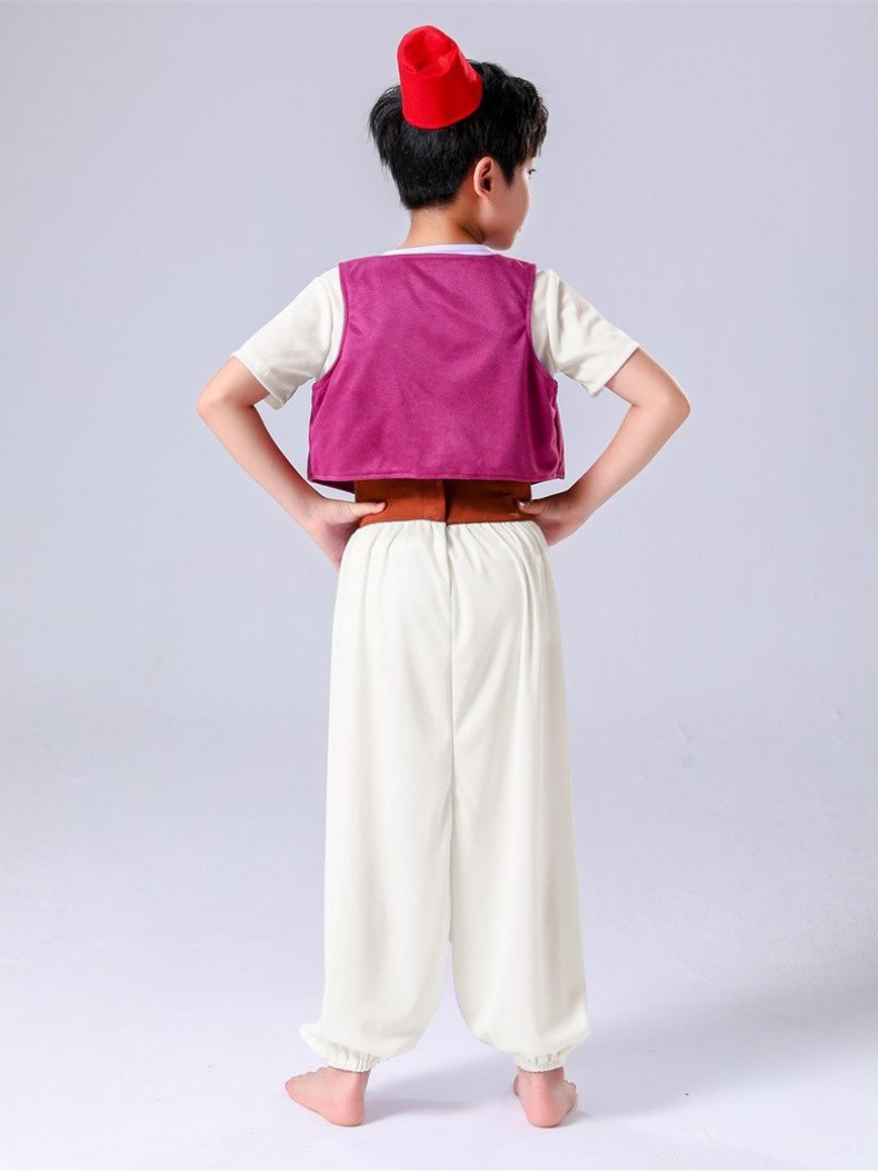 Children's Arabian Boys Aladdin Prince Role Play Stage Outfit Performance Costume Cosplay_ecoleips.com