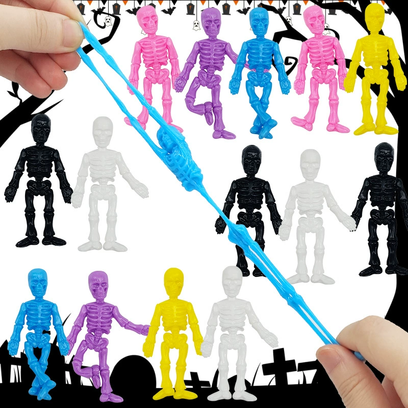 Трансграничный Хэллоуин декомпрессионный TPR эластичная телескопическая череп декомпрессионный игрушка