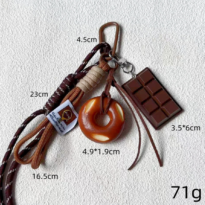 Llavero Colgante para Bolso con Diseño de Comida Realista de PVC