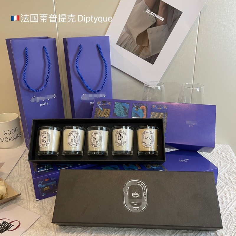 dptk 香り付きキャンドル ギフトボックス ラベンダー レモングラス バーベナ 絶妙なお土産 プレミアム誕生日ガールフレンドギフト|undefined