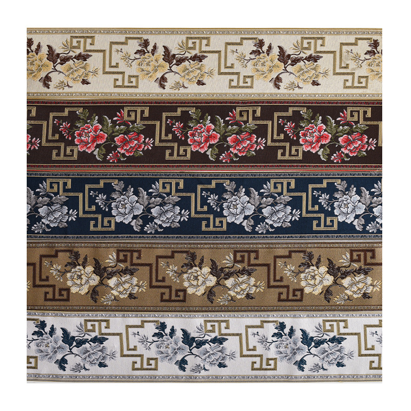 Width 12cm Chinese Ethnic Style Peony Jacquard Ribbon Home Textile Cushion Pillow Table Flag Accessories Decorative Edge