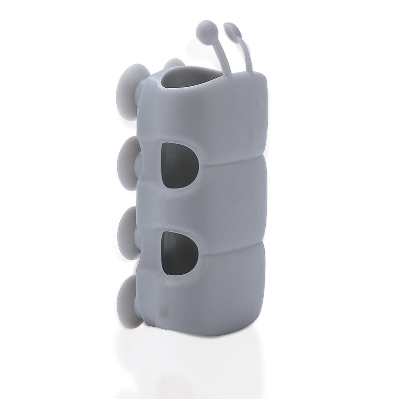Caterpillar ducha creativa ventosa soporte de silicona punzón libre boquilla soporte base soporte móvil universal