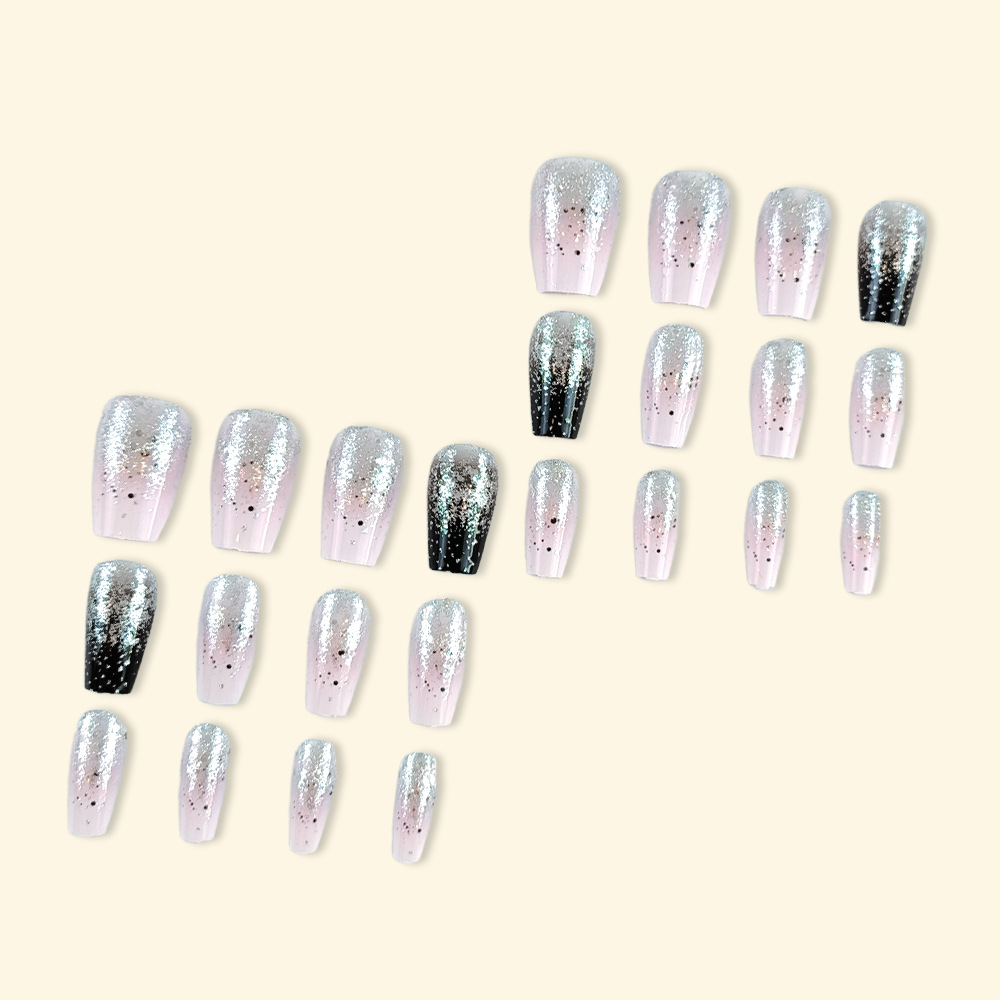 Y2K transfronterizo desgaste de uñas, 24 piezas de estilo de chicas calientes, uñas blanqueadoras, uñas falsas, lote mixto en stock