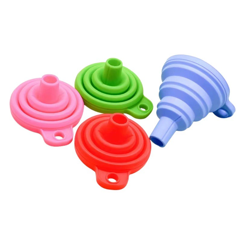 Мини портативная складная силиконовая воронка Силиконовая Воронка Кухонная телескопическая утечка масла Маленькая воронка для жидкости