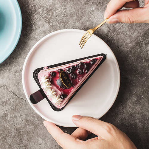 444Z wholesale 6-inch color glazed matte ceramic dessert plate cake plate household Western food plate snack plate bone plate round