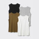 Summer Pure Cotton Small Round Neck Camisole Vest Women's Pure Desire Wind-Wearing Outer Wearing I-Shaped Wide Shoulder Strap Cover Breast Inner Top
