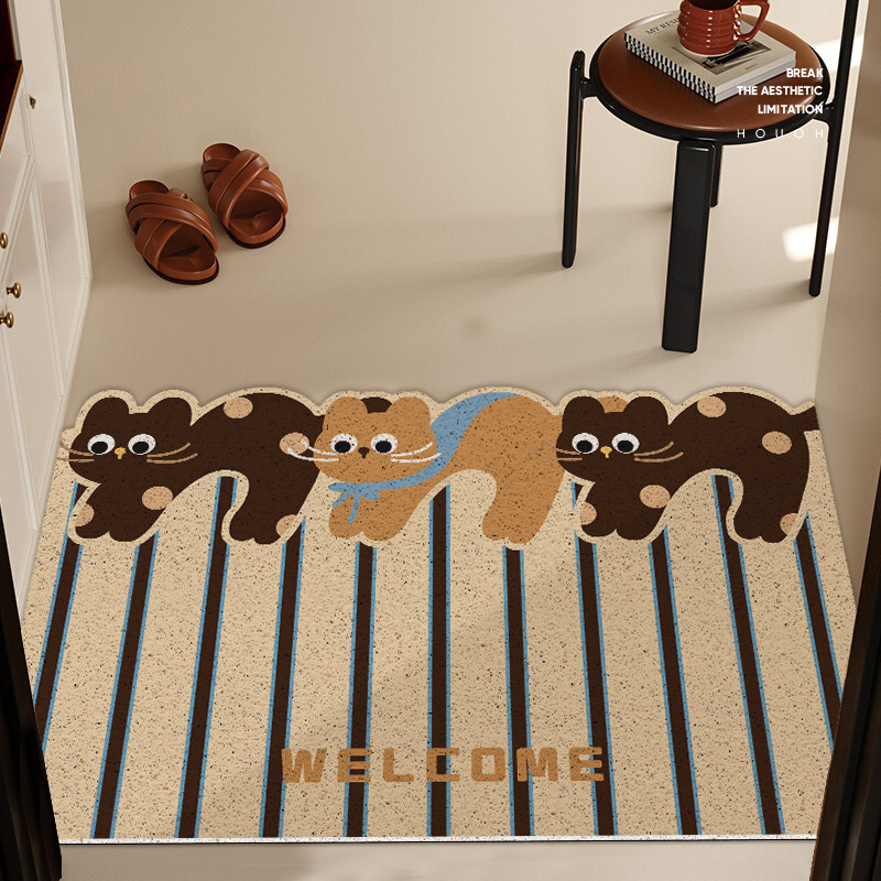 Deurmat cartoon kat schoonloopmat voor binnen en buiten_voghion.com