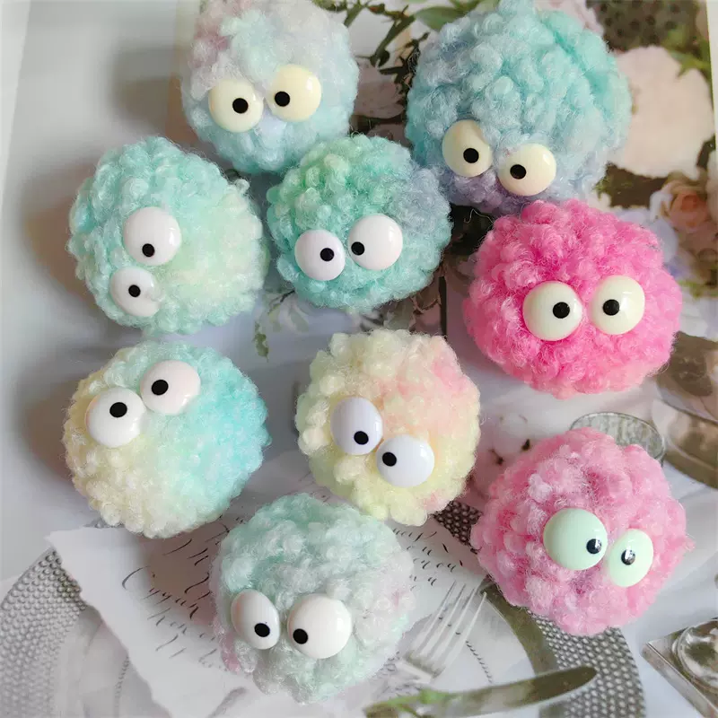 时尚爆款洞洞鞋diy配饰绒球灰尘精灵鞋扣玩具辅料毛球毛线球