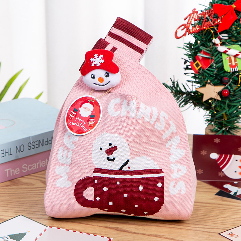 Christmas gift bags, apple bags, Christmas handbags, gift bags, candy bags, Christmas Eve children's gifts, knitted bags undefined