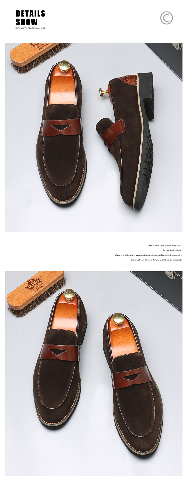 Férfi bőr loafer cipők alkalmi és elegáns viselet_voghion.com